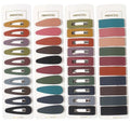 Small Barrettes for Women Girls, B.PHNE 2.1 Inch Snap Hair Clip for Thick or Thin Hair, Cute Student Matte Neutral Hair Accessories Hollow Rectangle and Drop 40 Pack