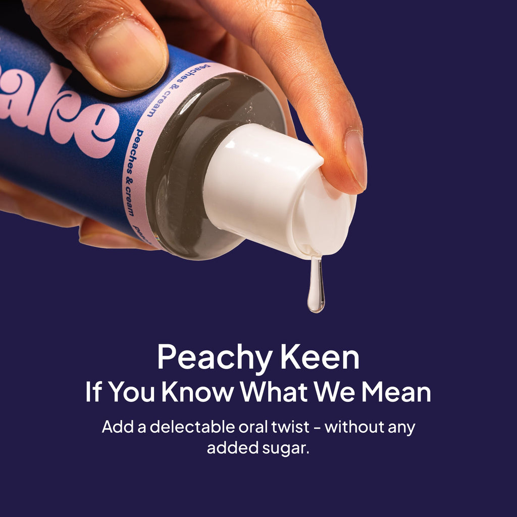 Hello Cake Peaches & Cream Flavored Lube - Water-Based Personal Lubricant - Vegan, Sugar-Free, Gluten-Free - Easy Clean-Up - for Men, Women, and Couples, 8 fl oz