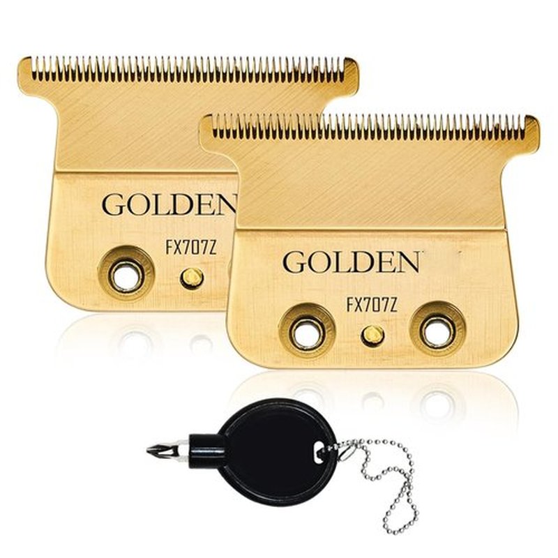 BaByliss PRO Gold FX707Z DLC Replacement Blades - Precision Trimmer Blades for FX787 & FX726 | 2-Pack