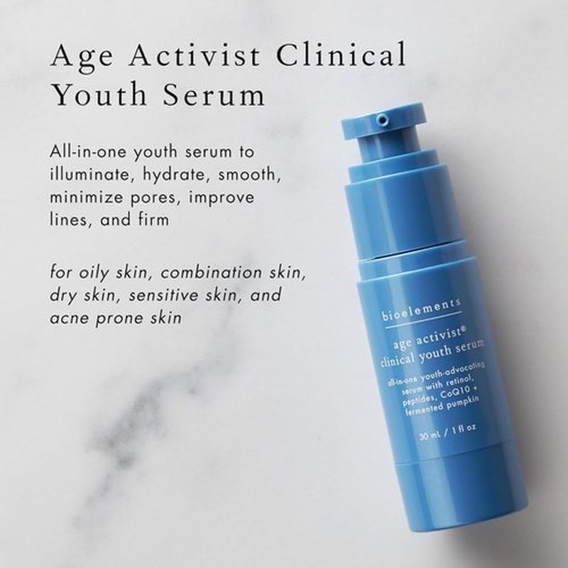Bioelements Age Activist Youth Serum - Hydrates & Exfoliates - 1 oz - Minimizes Pores & Fine Lines - Vegan, Gluten Free