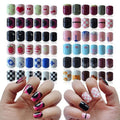 LoveOurHome 288pc Kids Press on Nails Short Square Fake Nails Cute Heart Animal Flower Star Design French False Artificial Fingernails Women Children Girls Manicure Decorations