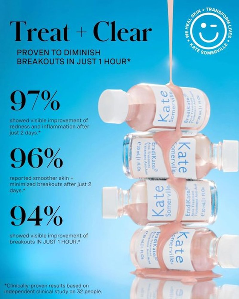 Kate Somerville EradiKate Acne Treatment - 10% Sulfur & BHA Medicated Spot Cream for Clear Skin | 1 Fl Oz