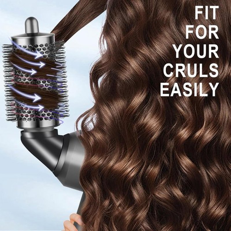 Dyson Volumizing Brush Attachment - Large Round Design for 360° Rotatable Styling | Adds Volume to Hair