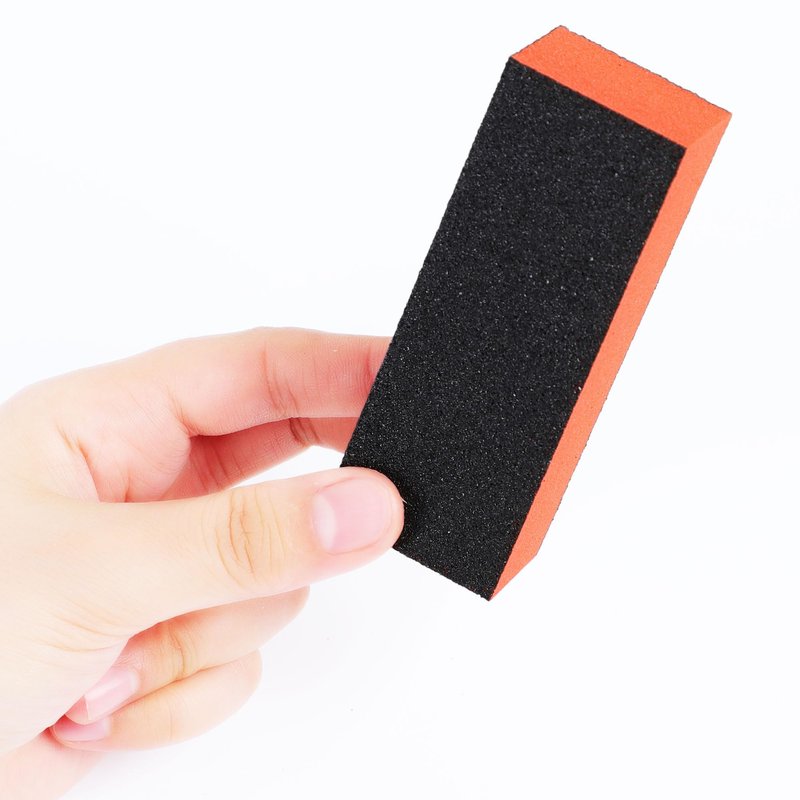 uxcell Sponge Nail File and Buffer Set, 4 Way Nail Buffer Sanding Block Manicure File Polishing Smooth Tool Kits, 10 PCS Nail Buffing Grinding Polisher File for Salon Home Use, Black Red