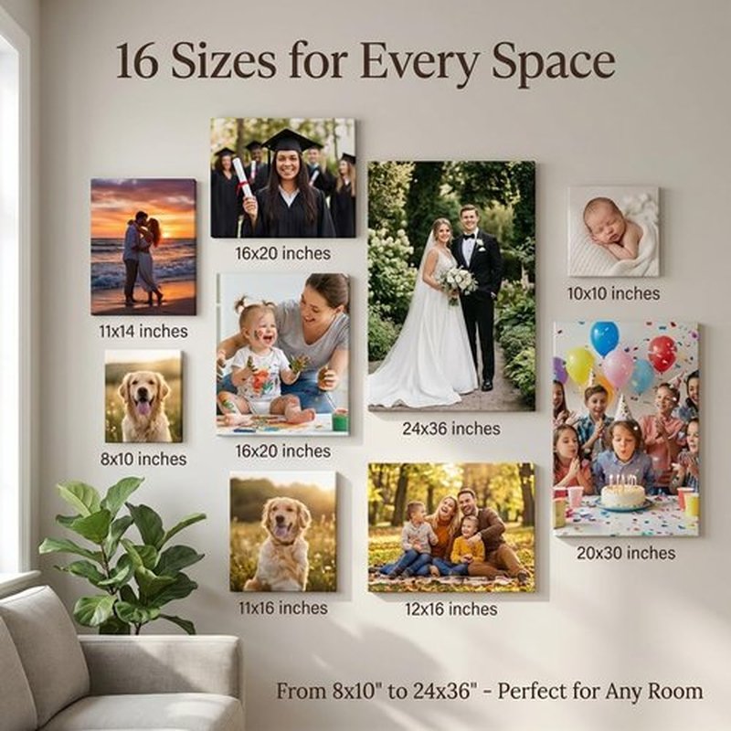 IUI Custom Canvas Prints - Personalized Photo Wall Art | Stunning Framed Decor for Home, Gifts & Keepsakes (24"L × 32"W)