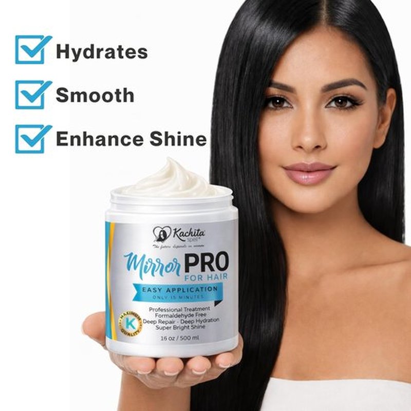 Kachita Spell MirrorPRO Hair Mask - Intensive Deep Conditioner for Dry, Damaged Hair, 16 oz | Hydrating, Anti-Frizz Treatment