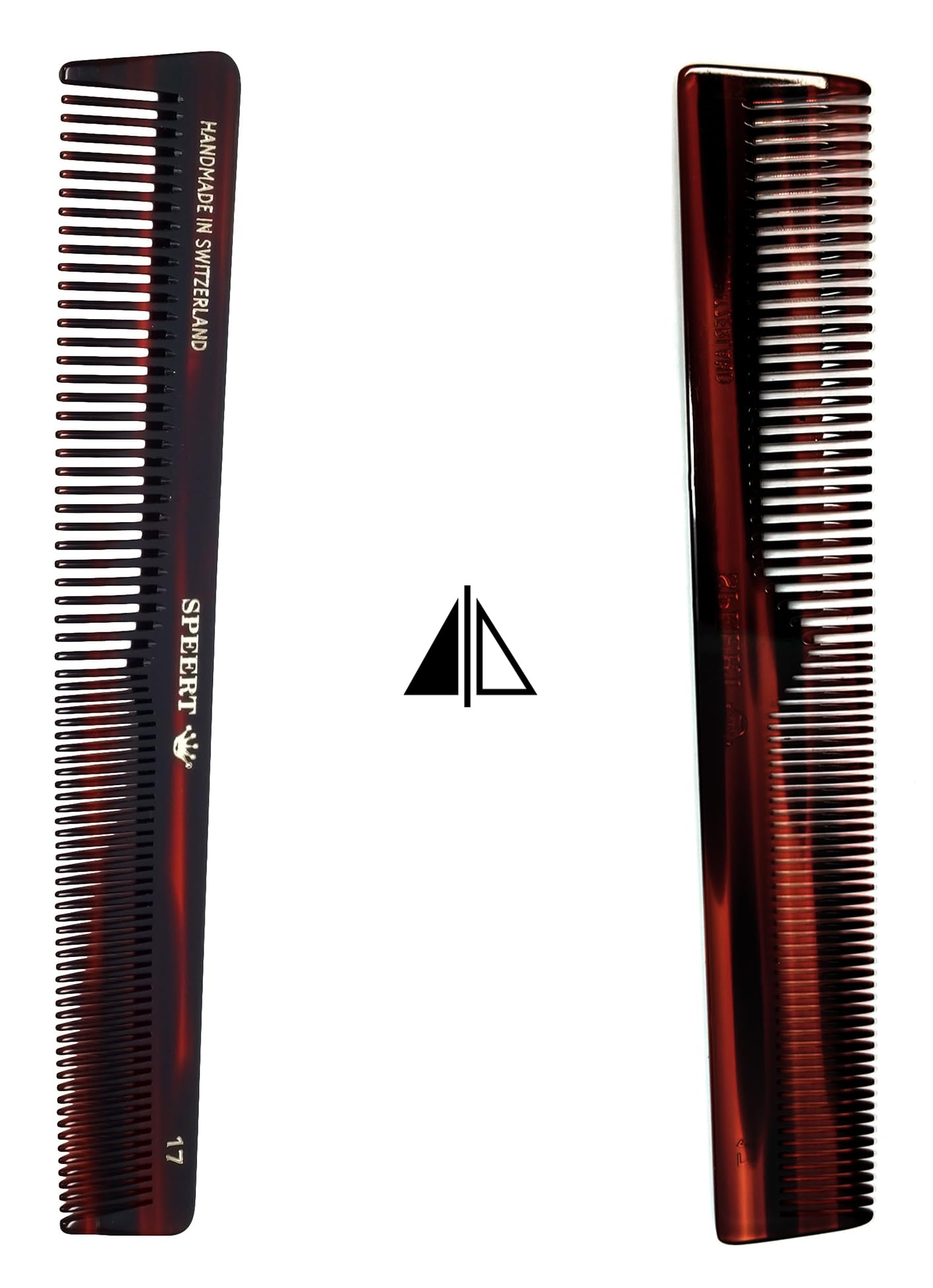 Speert #17 Handmade Wide Narrow Tooth Mustache Beard Comb Small Tortoise Havana Acetate Thick Coarse Curly Fine Short Pocket Sized Facial Hair Grooming Tangle Free Beard Straightener Growth Care Comb
