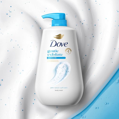 Dove Body Wash - Gentle Exfoliating Cleanser with Sea Minerals | 24-Hour Moisturizing, 30.6 oz