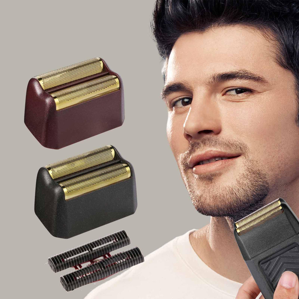 Professional 5 Star Series Finale Shaver Shaper Replacement Foil and Cutter Bar Assembly Compatible with Shaver Model 7031-100, 7043-100 Super Close Super Close Shaving Replacement Heads Black