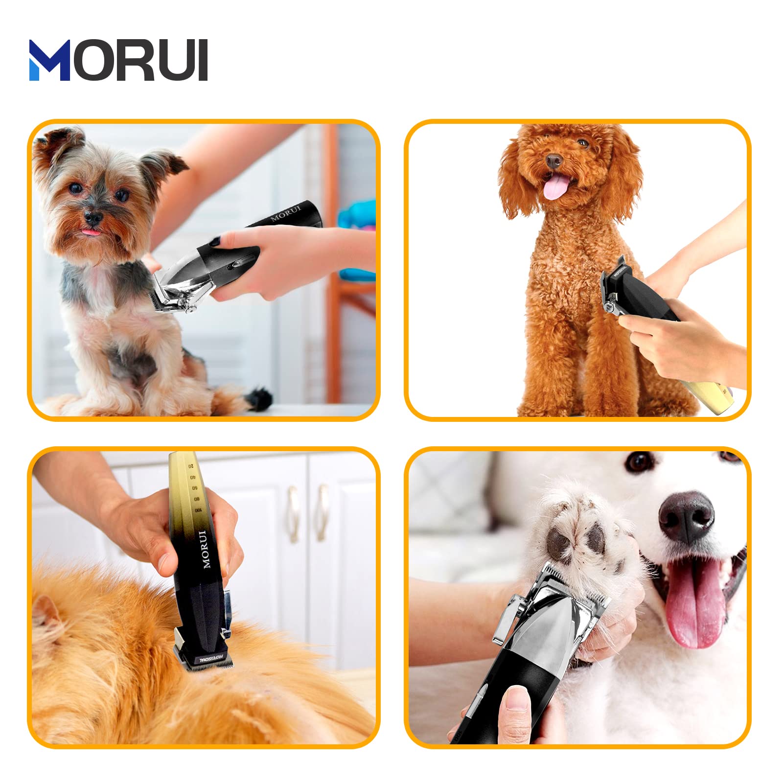morui Detachable Pet Dog Clipper Blades UltraEdge Compatible with Oster A5,Wahl KM10 Series Clippers (10# 1.5mm- 2 Pack)