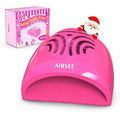 AIRSEE Kids Nail Dryer, Portable Nail Dryer, Mini Nail Fan for Regular Nail Polish - Birthday, Christmas, Party Gift for Grils, Battery Operated, DIY nail art, No Harmful, Two stickers included (Pink)