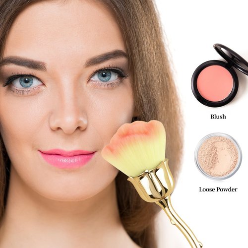 3 PCS Nail Art Dust Powder Remover Cleaner Brush, Rose Soft Brush Nail Art Manicure Dust Cleaner Brush, Acrylic Nail Art Brush for Nail Trimming Cleaning Makeup Brush Tools