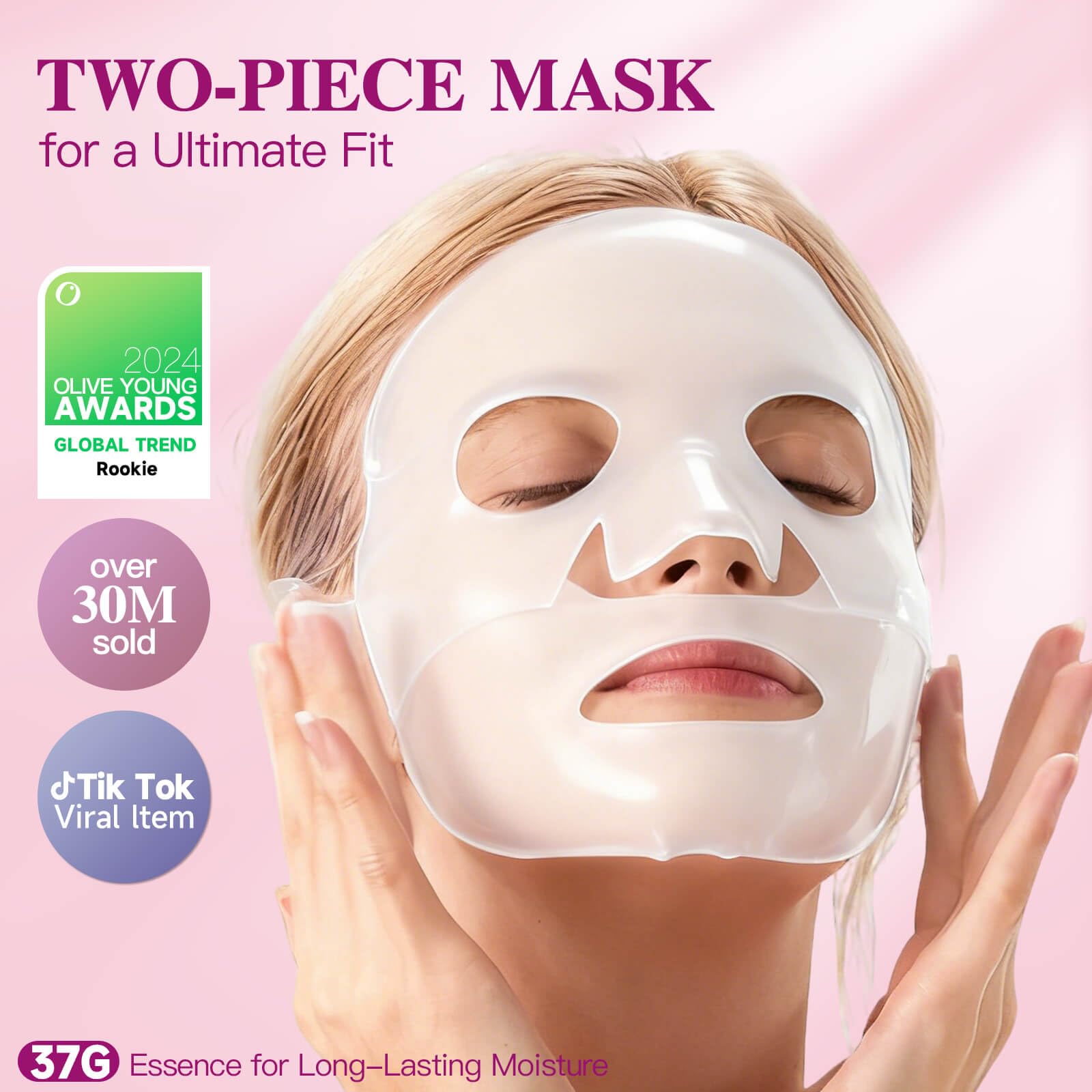 ICIKOL Overnight Collagen Mask - [4 Sheets] Bio-Collagen Face Mask for Intensive Hydration & Glass Skin - Pore Minimizing & Firming Jelly Mask, K-Beauty Sleeping Mask for Glowing Skin