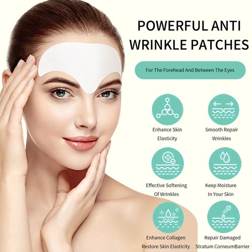 Forehead Wrinkle Patches: Anti Wrinkle Patches-Repair Winkle Remover and Treatment with Aloe Collagen and Niacinamic Acid 10pcs,Smooths out Forehead Wrinkles