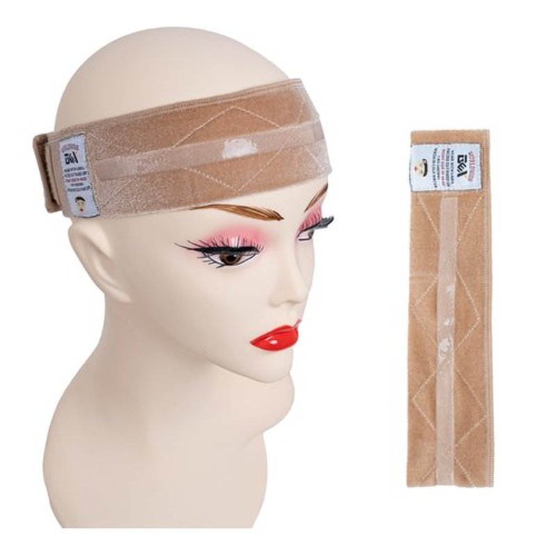 GEX New Wig Band Velvet with Silicone for Keeping Wigs in Place Updated Wig Grip Scarf Head Hair Band Wig Band Adjustable Fastern (Cream)