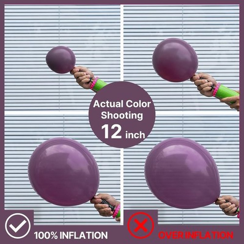 PartyWoo Dusty Purple Balloons - 12 Inch Matte Latex Helium Balloons for Weddings & Celebrations | 50 Pcs