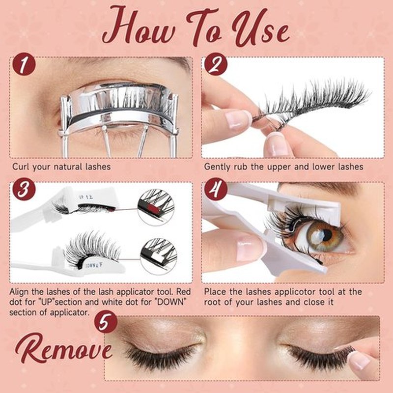 Higu clace Magnetic Eyelashes Magnetic Lashes with Applicator Soft Magnetic Eyelashes Natural Look Wispy Pestañas Magnéticas No Need Glue Easy to Wear and Remove(DJCX-A04)
