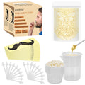 Nose Wax Kit Men Women, Bouvetan Nose Hair Waxing Kit with 100g Nose Hair Wax Beads (15-20 USES), 20 Applicator, 15 Mustache Protector, 10 Paper Cups, 1 Measuring Cup - Easy and Quick, Instant