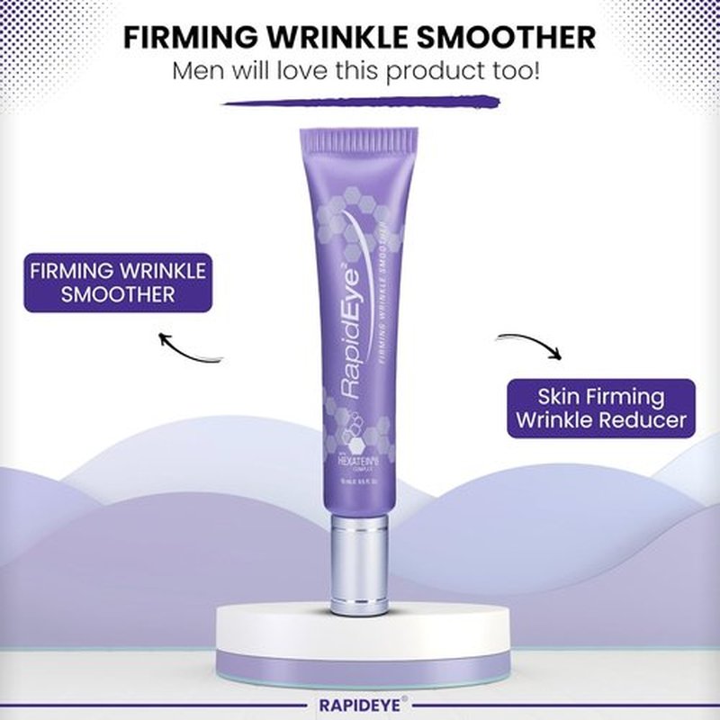 RapidEye Firming Wrinkle Smoother - Anti-Aging Eye Cream with Retinol & Caffeine for Puffiness Relief - 0.5 fl oz