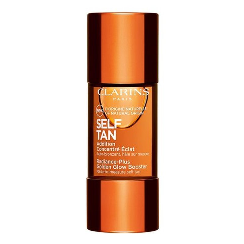 Clarins Self Tanning Face Booster - Natural, Buildable Tanning Drops for Hydrated Skin | 0.5 Oz
