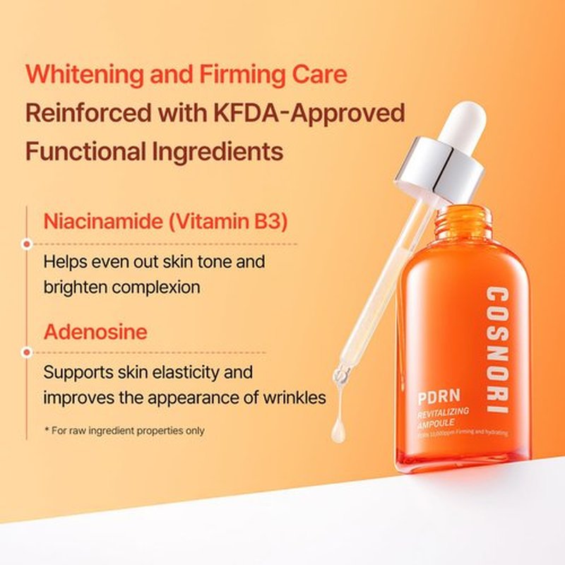 COSNORI PDRN Revitalizing Ampoule - Korea Facial Serum with Salmon PDRN & 9-Peptide Complex - 4 Ceramides for Hydration, Firmness & Radiant Skin, Korean Skincare (50ml / 1.69 fl. oz.)