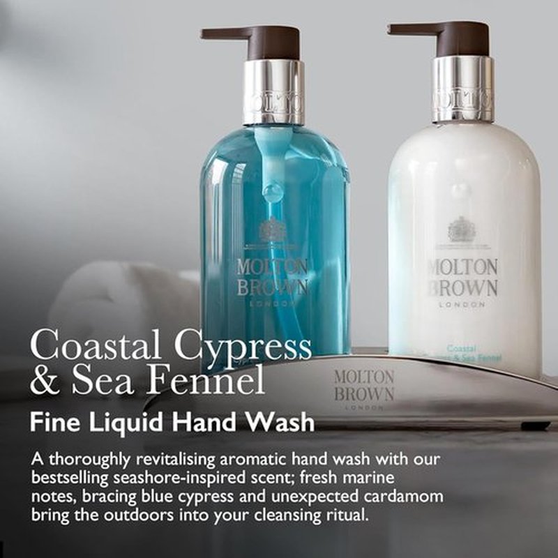 Molton Brown Coastal Cypress & Sea Fennel Hand Wash - Luxurious 10 fl. oz. Liquid Cleanser