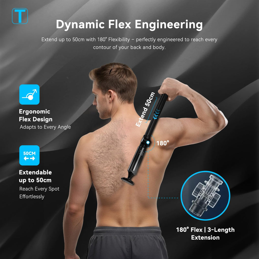 WUXO Electric Groin Hair Trimmer, LED Display Back Shaver for Men