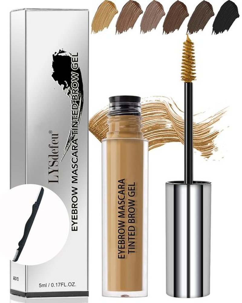 Skiennix Waterproof Tinted Brow Gel | Long-Lasting Smudgeproof Eyebrow Makeup | Blonde with Brow Razor Brush