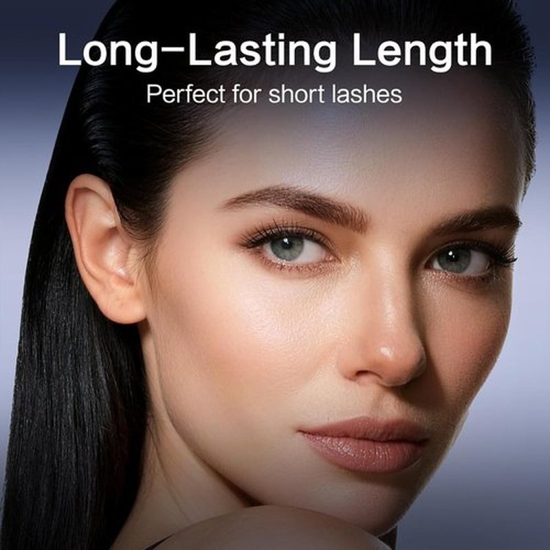CARSLAN Double Extension Curling Mascara - Lengthening & Curling Formula, Smudge-Proof, Black, 0.18 Fl Oz & 0.16 Fl Oz