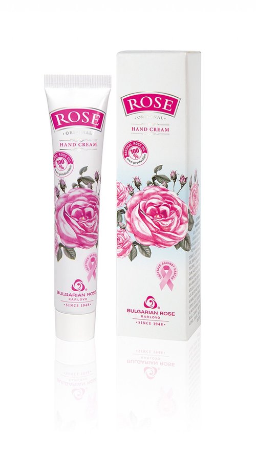 Bulgarian Rose Hand Cream with Natural Rose Oil for moisturizing and rejuvenating the skin