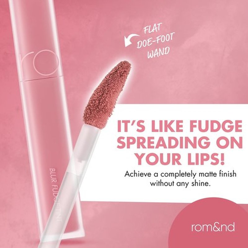 rom&nd OVEEER Shade Series Blur Fudge Tint | Silky Matte Lipstick for Velvety Smooth Lips | Long-Lasting Stain, Wrinkle Blurring, Moisturizing Formula | 16 Burnt Orange