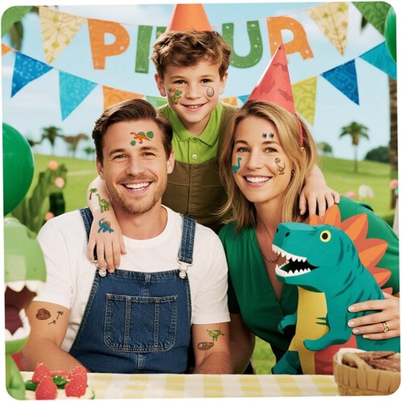 77PCS Dinosaur Temporary Tattoos for Kids, 17PCS Half Sleeve Tyrannosaurus T-Rex Triceratops Temporary Tattoos for Boys, 60PCS Raptor Dino Fake Tattoos for Boys Girl Cosplay Birthday Party Favors