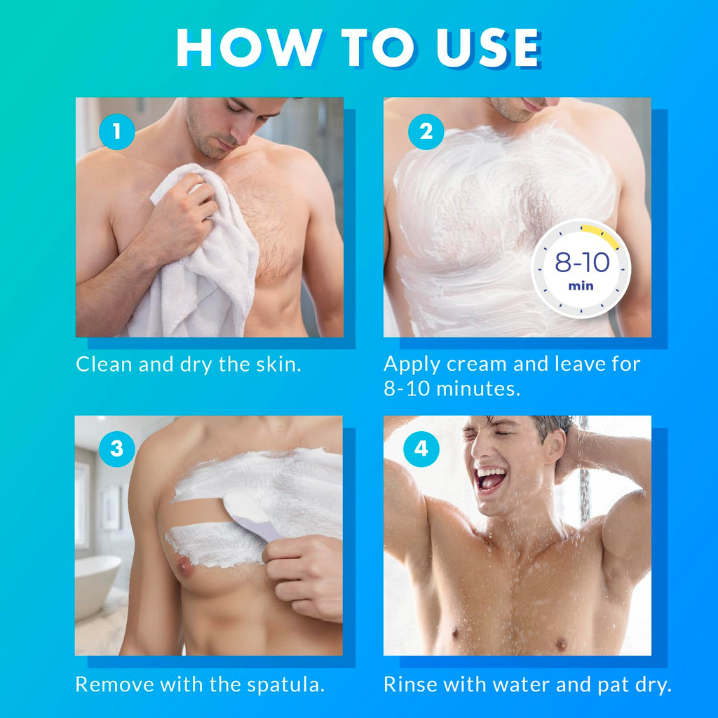 Hair Removal Cream for Women, Men - Bikini, Intimate Areas - Painless Depilatory for Body, Legs, Arms, Underarms, Private Areas - 120g