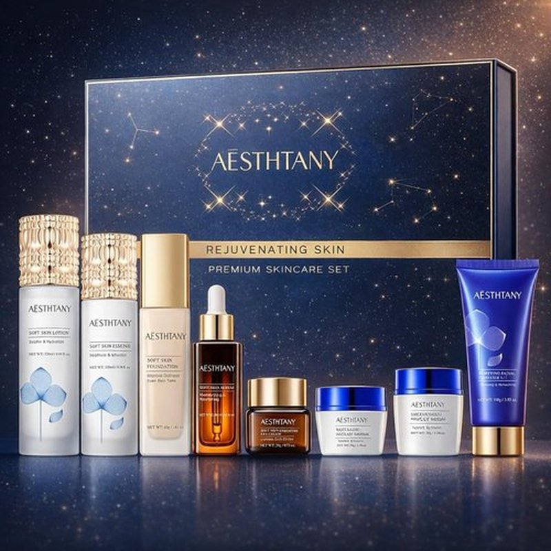 Skiennix Anti-Aging Skin Care Kit - Rejuvenating 8-In-1 Daily Routine for Women | Firming & Anti-Wrinkle