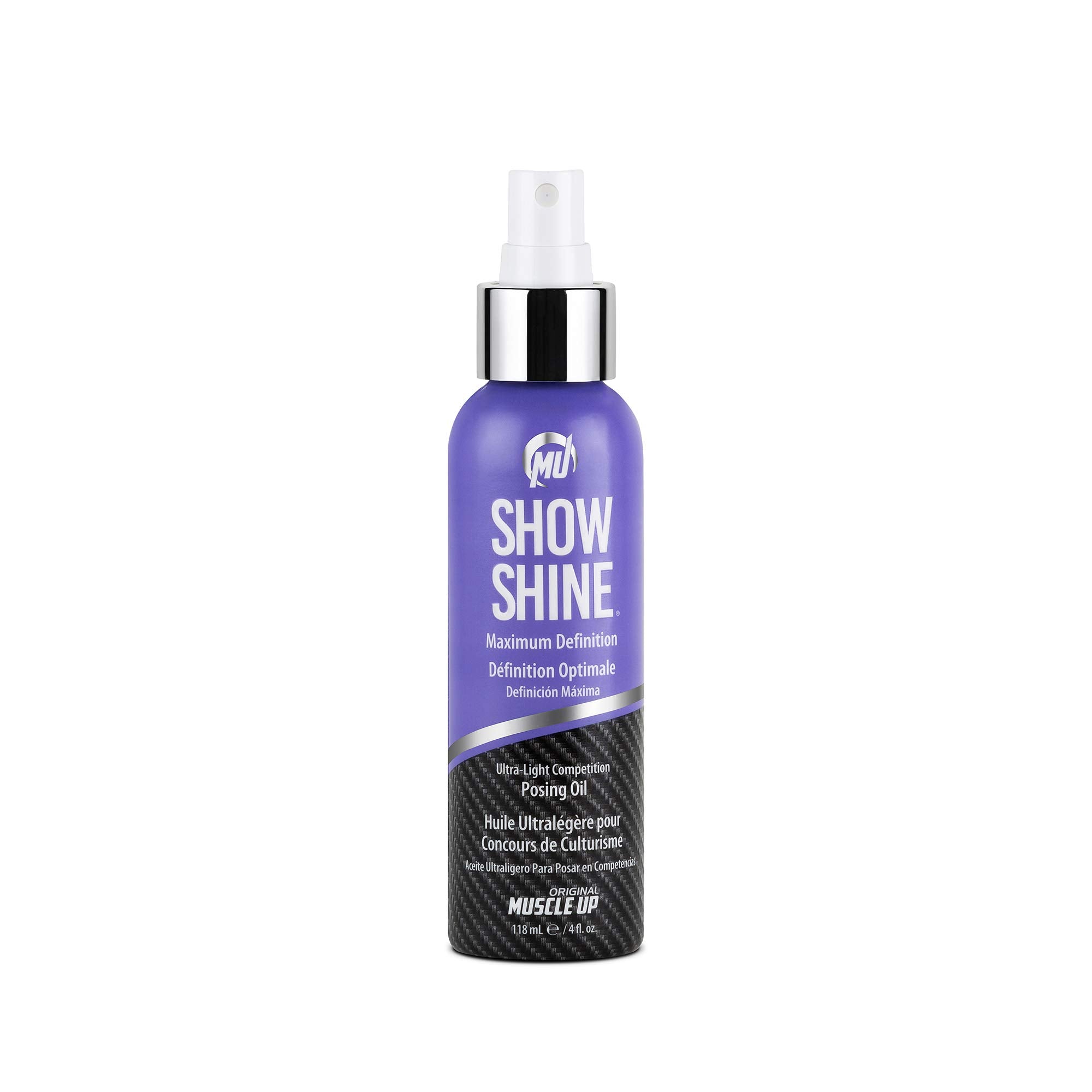 Pro Tan, Show Shine, Maximum Definition Ultra-Light Posing Oil, Stage Oil, Fitness Event, Modeling, Photoshoot, 4 oz.