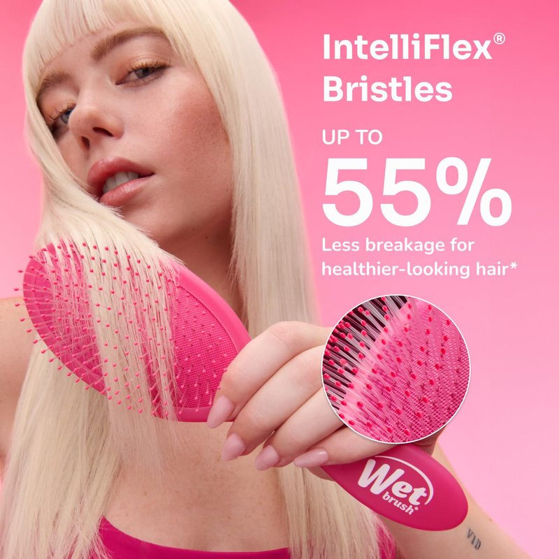 Wet Brush Original Detangler, Cherry (Tutti Fruitti), Ultra-Soft IntelliFlex Bristles Bristles Glide Through Tangles, Detangling Hair Brush, All Hair Types (Wet & Dry), Women & Men, Limited Edition