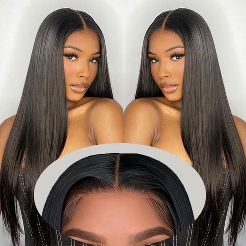 2x6 Hd Lace Closure Straight Indian Virgin Human Hair,14Inch Middle Part Pre Plucked Natural Hairline Transparent Swiss Lace Closure Human Hair