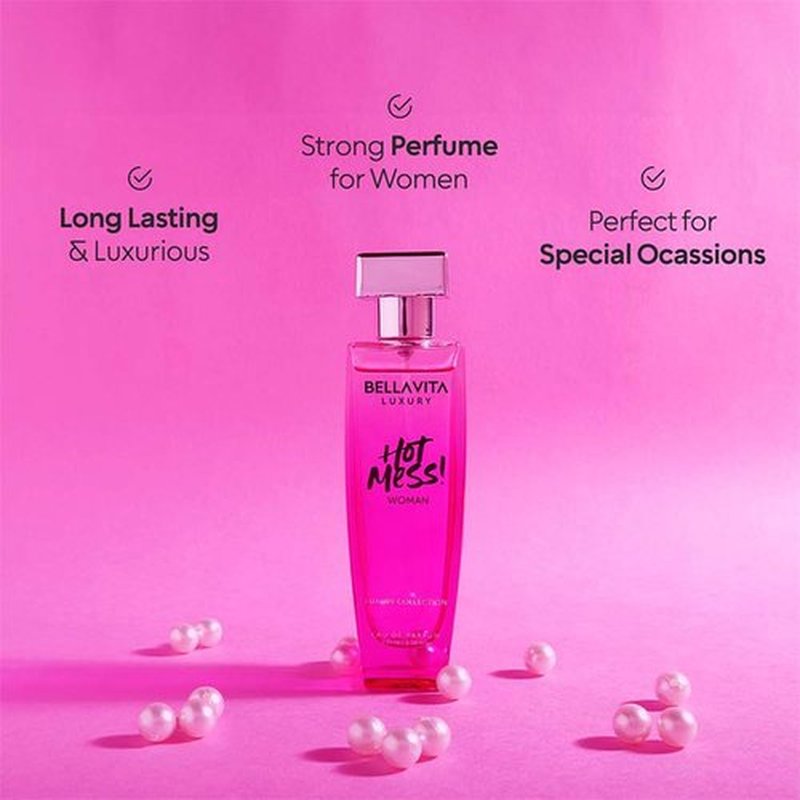 Bellavita Luxury Hot Mess Eau de Parfum - 100 ml | Fresh Mandarin & Exotic Passionfruit Notes | Long-Lasting Women's Fragrance
