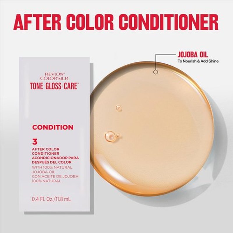 Revlon ColorSilk Demi Permanent Hair Color Kit - 6G Light Golden Brown | 2X Shinier, 4X Stronger Formula with Leave-In Serum