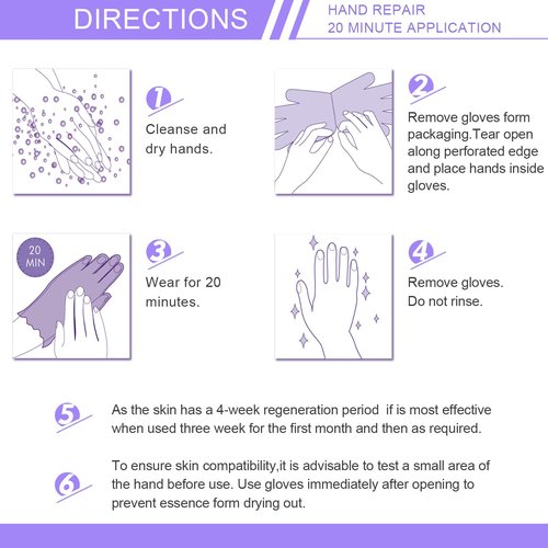 Liefiet Hand Peel Mask Moisturizing Gloves 5Pack, Hydrating Hand Masks Repair Dry Cracked Hands, Skin Moisturizer for Soft and Smooth Touch