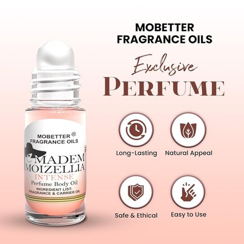 MOBETTER Fragrance Oils | Madem Moizellia Intense 1 Oz Women's Perfume Body Oil - Long-Lasting Scent