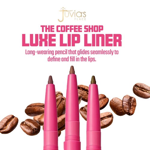 Juvia's Place Coffee Shop Luxe Lip Liner - Cocoa Latte - Colorstay Matte Finish Lip Pencil, Makeup for Natural Long Lasting Beauty and Sensational Wear, Lip Stain Kiss Proof Cosmetics