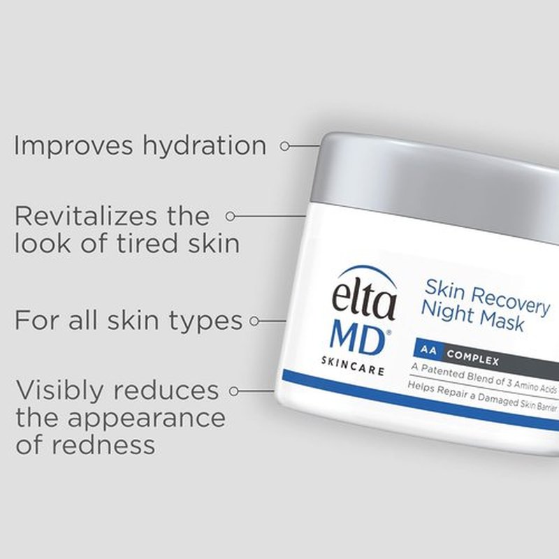 EltaMD Skin Recovery Overnight Face Mask - Moisturizing Cream for Sensitive Skin | 1.7 oz Jar