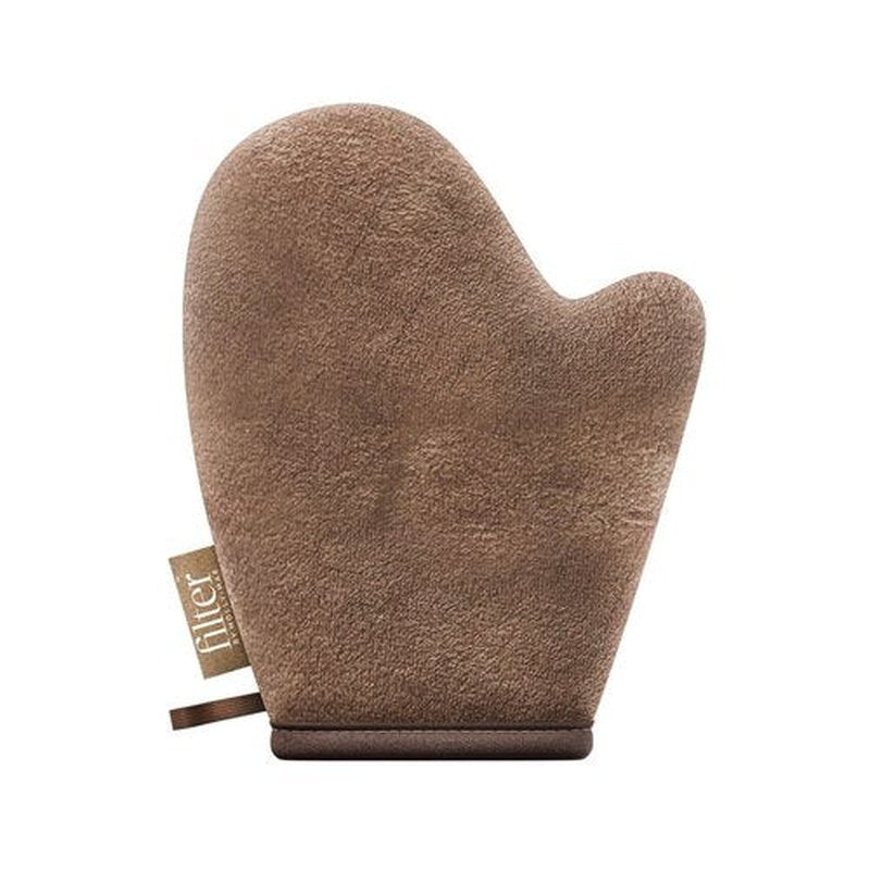Filter by Molly-Mae Large Velvet Soft Self Tanning Mitt | Double-Sided with Stain Protection Lining | Streak-Free Sunless Tan Finish | Full Body and Face Application | Machine Washable and Reusable