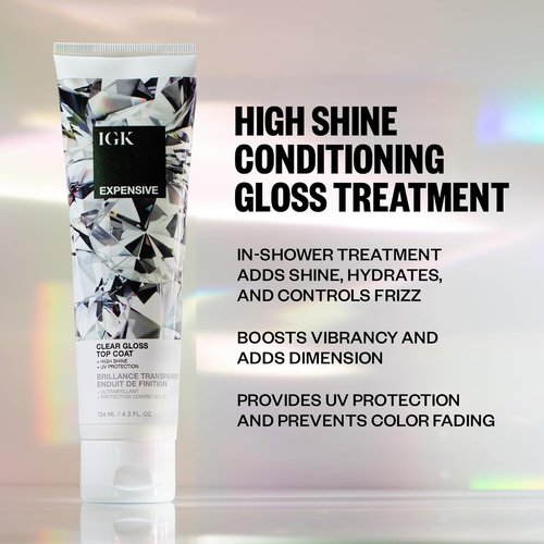 IGK Expensive Clear Gloss Top Coat & Cash In Instant Repair Serum - Vegan & Cruelty-Free | 4.2 oz + 1.7 oz Pack