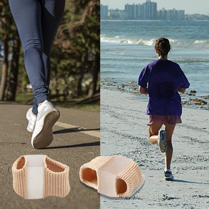 Whycalon 12 Packs Gel Toe Separators for Overlapping Toes, Toe Spacers for Bunions Bunion Corrector for Women and Men, 2 Loops Bunion Corrector for First Two Toes