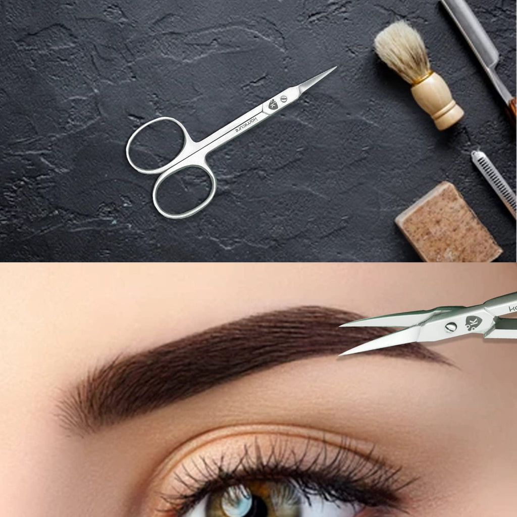 KAMICURE | Extra Fine Cuticle Scissors for Men Women - Multi Purpose Small Manicure Scissors, Pedicure, Finger & Toe Nail Scissors, Eyebrow Scissors