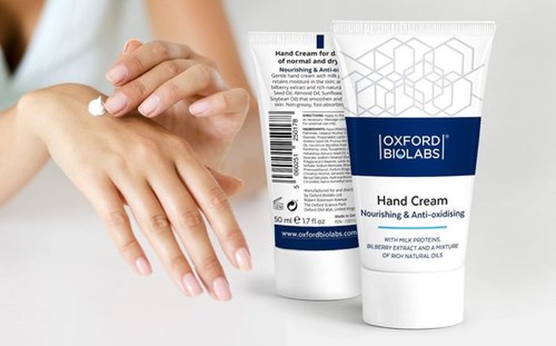 Oxford Biolabs Nourishing & Anti-oxidising Hand Cream Intense Moisturising and Nourishing For Normal to Dry Skin