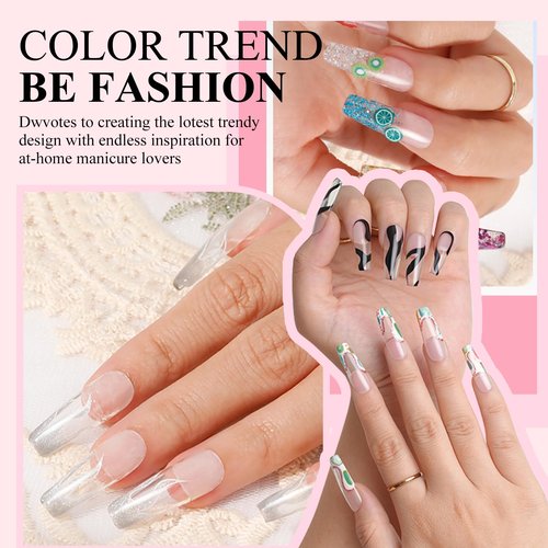 Eodci Clear Acrylic Nail Powder Professional 120g Acrylic Nail Powder Polymer for 3D French Nail Manicure Extension Nail Carving Large Capacity