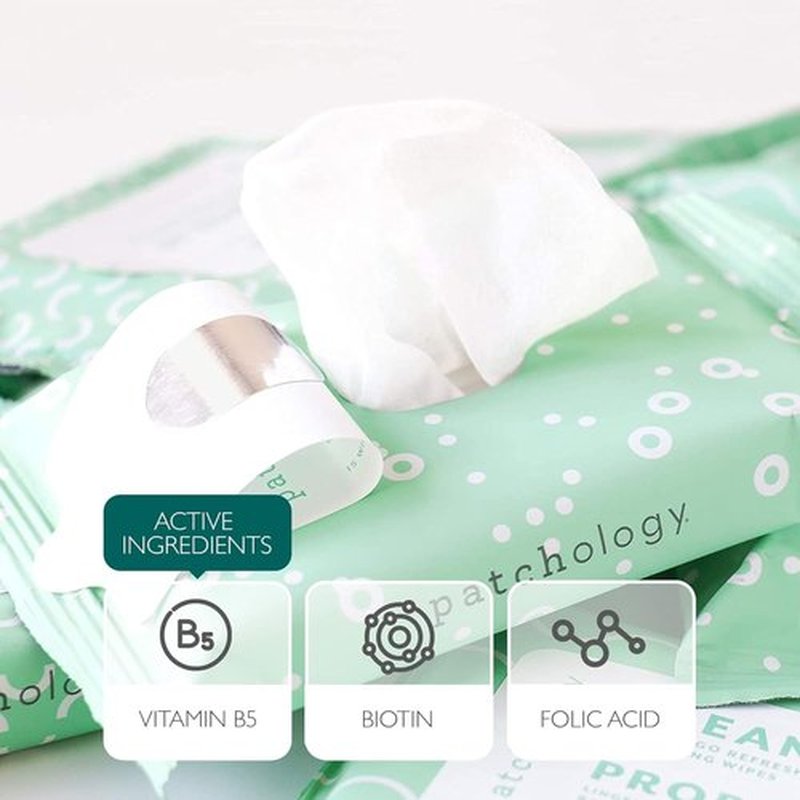 Patchology Clean AF Facial Cleansing Wipes - On-The-Go Refreshing Travel Size Face Wipes for Removing Dirt and Oil - Makeup Remover for Sensitive and Oily Skin (4 Packs/60 Count)